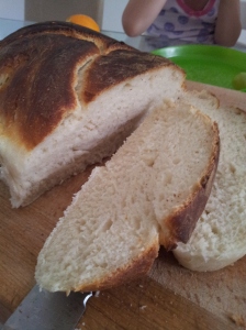 Voila! Freshly baked bread.