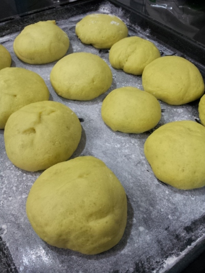 kaya brioche buns ready to bake